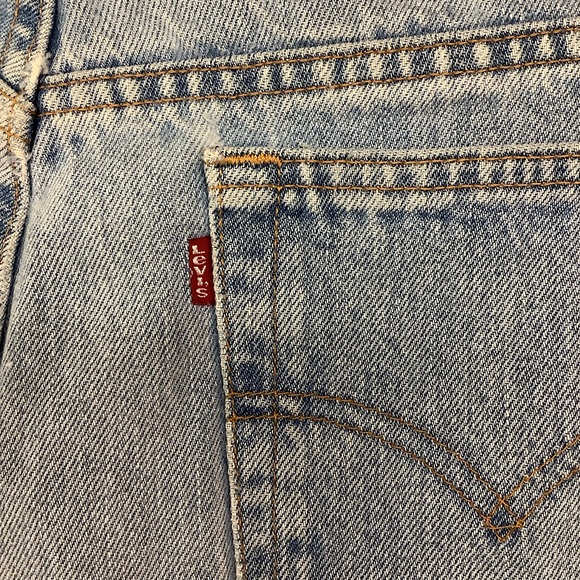 Vintage Y2K Levi’s 550 High Waisted Cutoff Jean Shorts / Made in USA - Size 18 - Picture 11 of 12